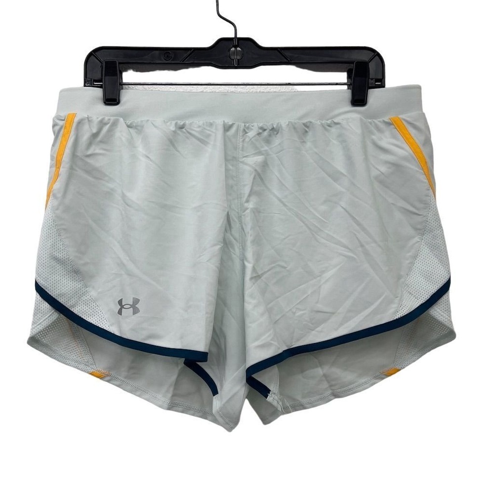 Under Armour Running Shorts Women's Fly By 2.0 Size Large Light Green Activewear